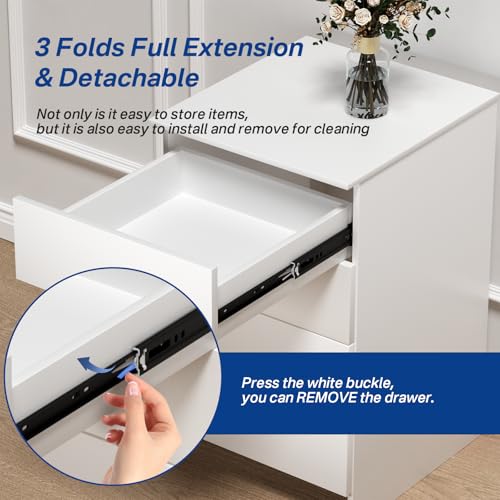 Ubisin Full Extension Ball Bearing Drawer Slides 12 Inch Side Mount Cabinet Rails 1 Pair Tool Box Trash Can Glides Heavy Duty Kitchen Drawer Runners 100LB Capacity - Image 7