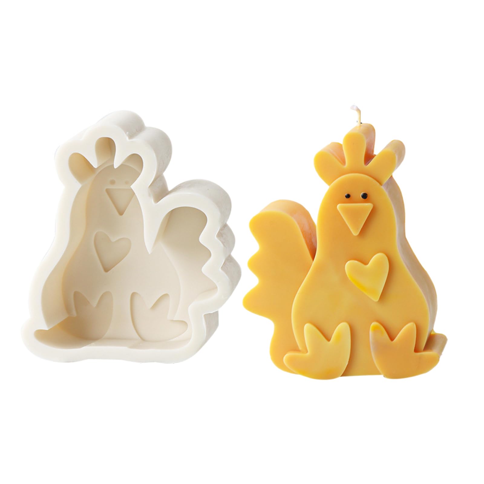 Maxtonser Beautiful Clay Silicone Mold Ornaments Cartoon Animal Shape Statue Silicone Candle Mold Perfect for Crafting