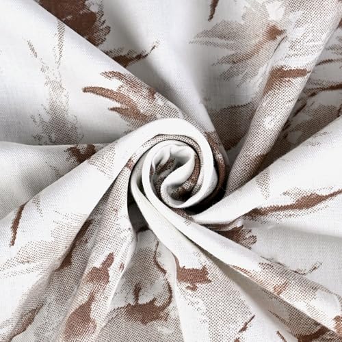 Image of Divine Casa Cotton King Size Bedsheet | 210 TC Pigment Twill Satin Bed Sheet with 2 Pillow Covers | Soft Breathable Bedsheet for King Size Bed | 275 x 275 cm (Off White, Floral)
