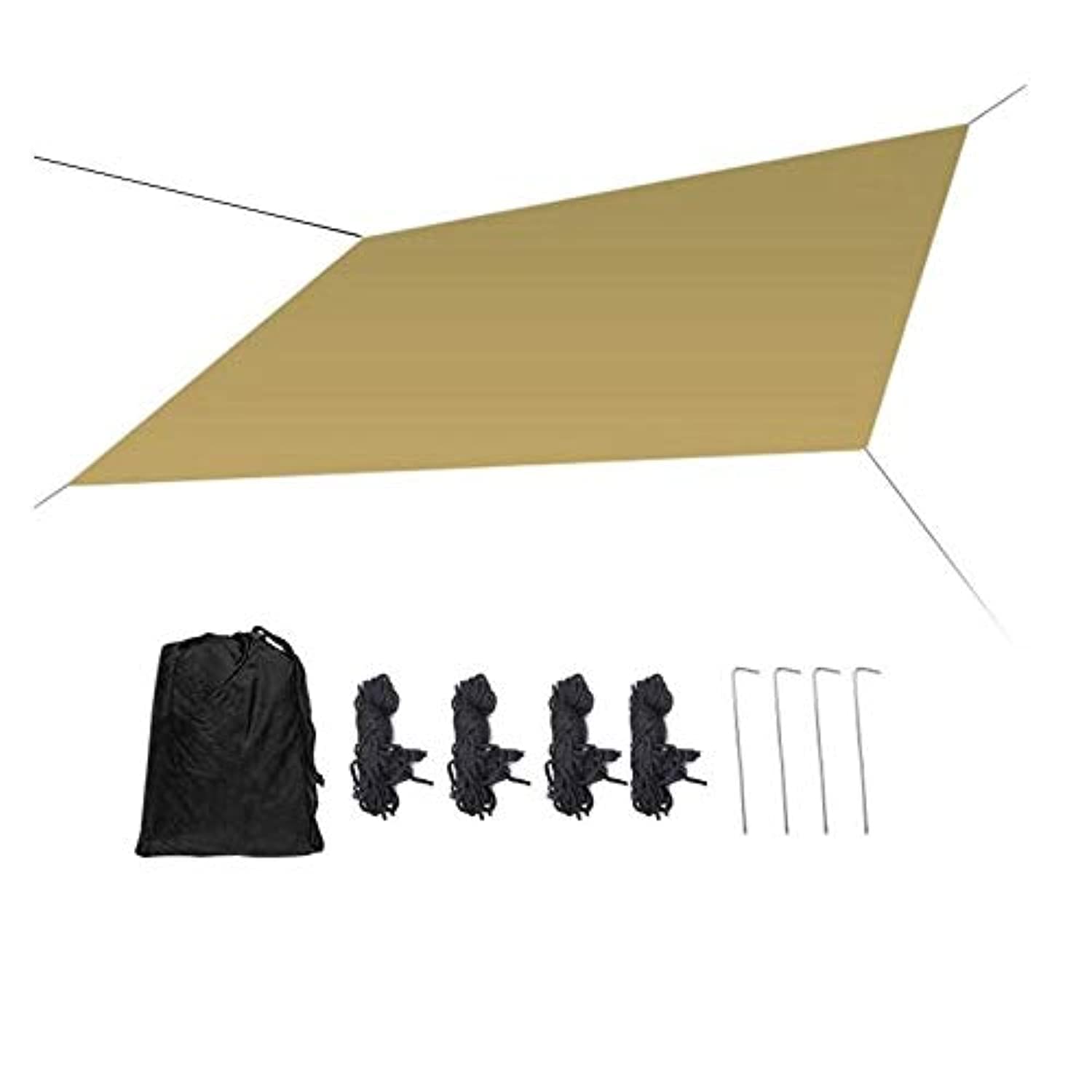 Willsea Sun Shade Sail Square Canopy Umbrella, UV Block for Patio Backyard Lawn Garden Outdoor Sand, Swimming Pool and Can be Used as Picnic Pads. Cover Awning UV Block with Waterproof Fabric Durable