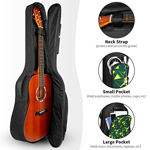 Housse de transport pour guitare acoustique de 99 à 104 cm, épaisseur de 0,9 cm, étanche avec deux poches, bandoulière… - Les Beatles, Paul McCartney, John Lennon, RIngo Starr, George Harrison Housse de transport pour guitare acoustique de 99 à 104 cm, épaisseur de 0,9 cm, étanche avec deux poches, bandoulière… – Image 7