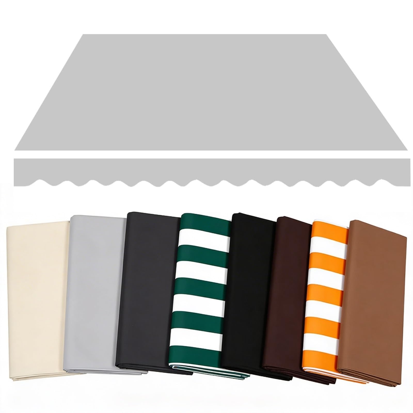 Toldo retráctil para patio tela de repuesto exterior 400 x 200 cm refugio jardín gris