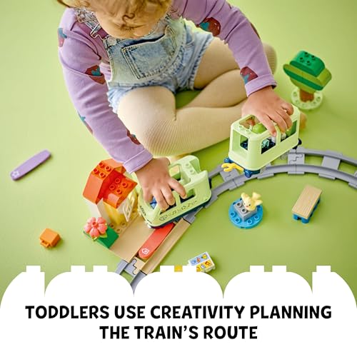 LEGO DUPLO Interactive Adventure Train Set - Toddler Learning Toy for 2+ Year Old Boys & Girls - incl. 14 Track Pieces, Action Bricks with Sound and 4 Figures - Gift Idea - 10427 - Image 3