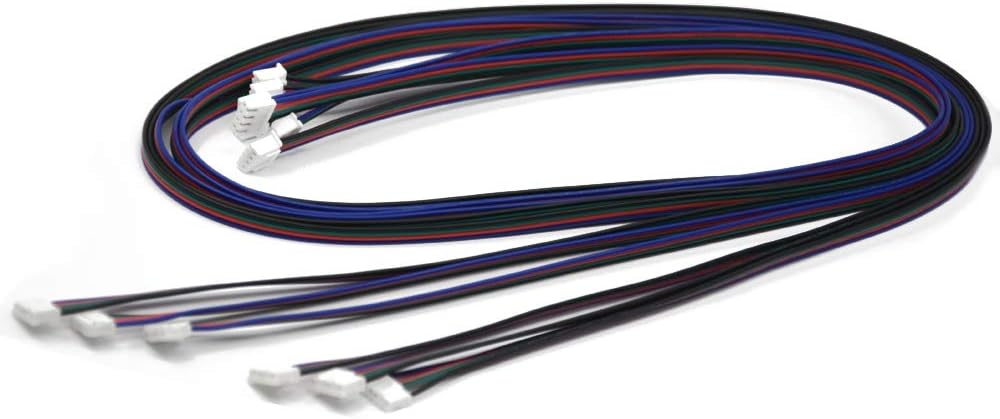 Iverntech 6pcs 2M XH2.54 4 pin to 6 pin Terminal Stepper Motor Cables for 3D Printer Nema 17 Stepper Motor