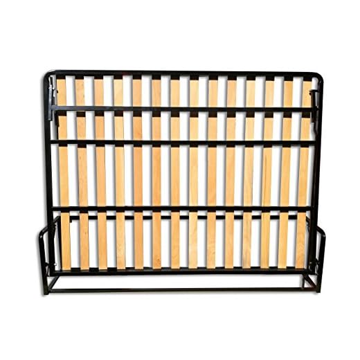 Wallbedking Cama De Matrimonio Abatible Horizontal 135 x 190 cm (Cama Doble Estilo Murphy Bed, Cama Plegable, sofá Cama, Mueble Cama Oculta).