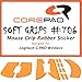 Corepad Soft Grips - Selbstklebende vorgeschnittene Anti-Rutsch Aufkleber für PC Gaming Mäuse (Orange, Logitech G PRO Wireless)
