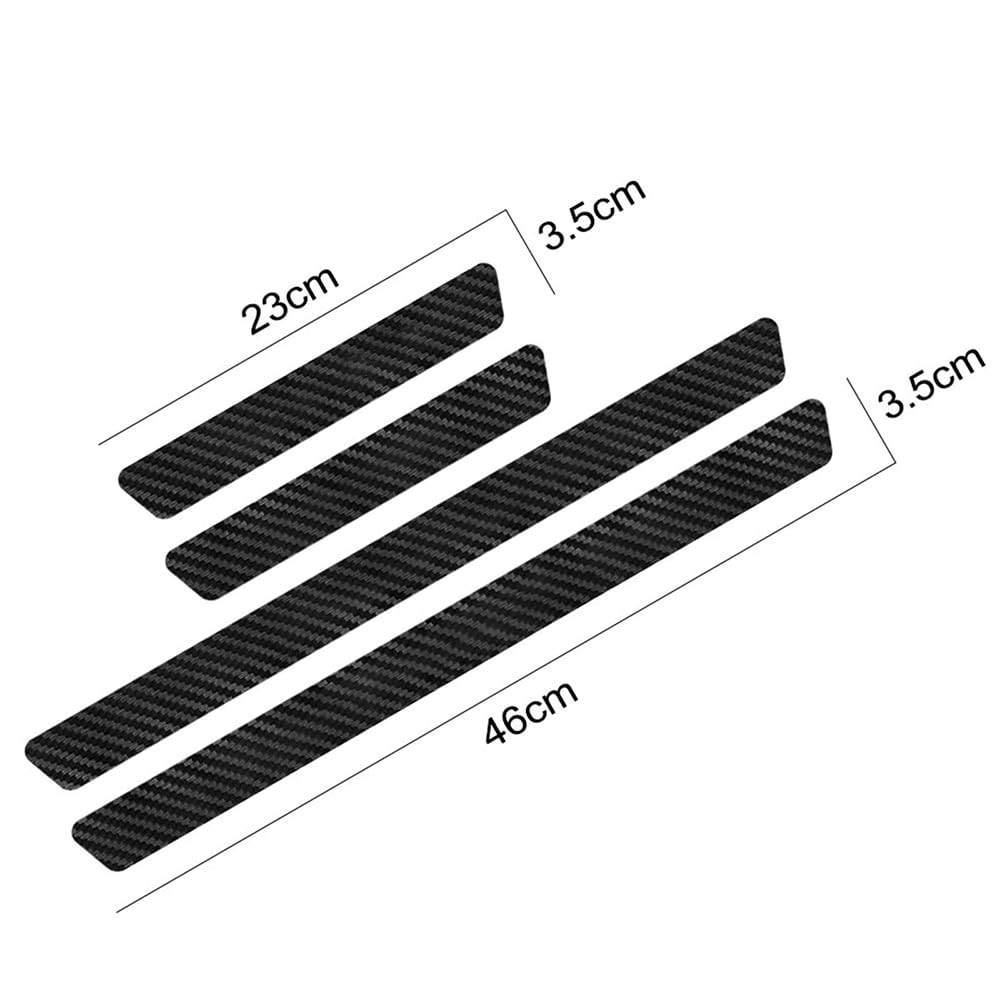 Auto Instaplijsten Protector voor Opel Mokka,Carbon Fiber Auto dorpel beschermer Auto Drempel Beschermende Sticker antislip anti-krasbeschermer scuff Autostyling carrosserie,(4