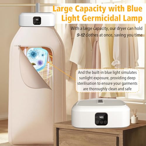 Seche linge pliable avec stérilisation UV pour assainir le linge de maison - 3