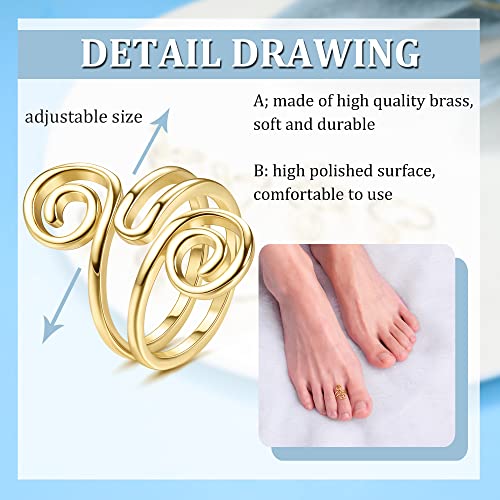 FIBO STEEL 9 Pcs Adjustable Toe Rings for Women Open African Toe Rings Summer Beach Foot Jewelry2