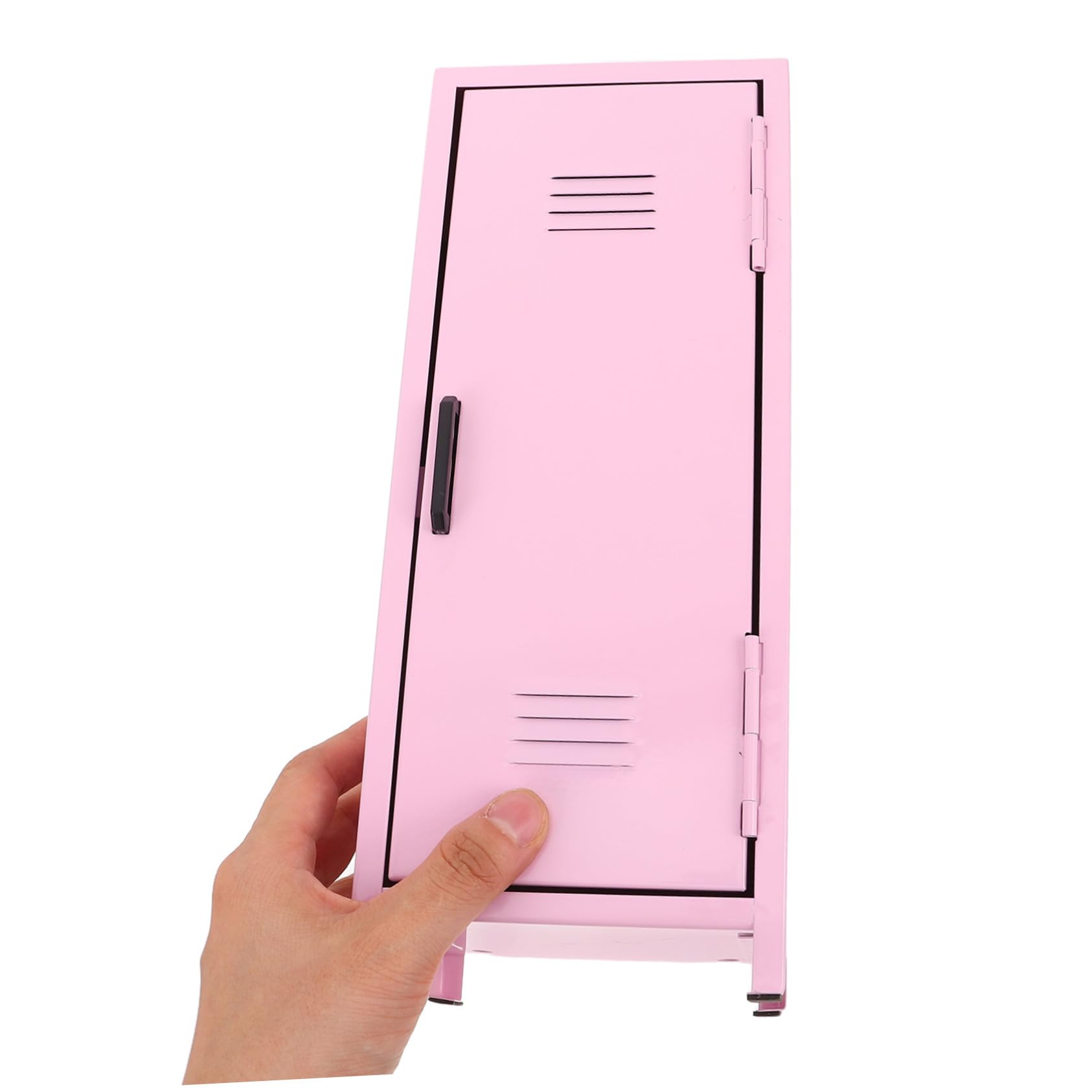 Mini Armadietto in Acciaio Rosa con Serratura e Chiavi Organizer da Scrivania per Ragazze con Scomparti Multipli per Cosmetici e Piccoli Oggetti Scaffale Sicuro per Trucco e
