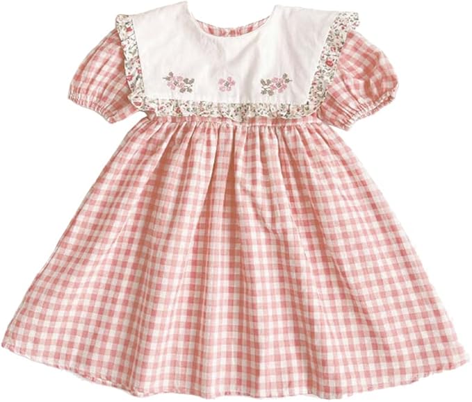 ウィードマップ ベビー服 ワンピース 長袖 チェック柄 子供服 女の子 ドレス 春秋服 プリンセス風 幼児 出産祝い 誕生日 ワンピース チュニック 通販