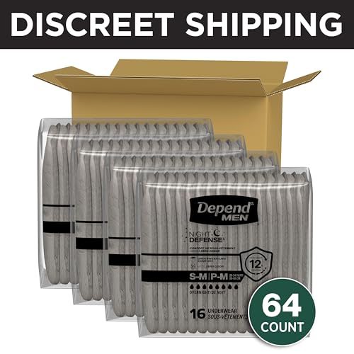Image of Depend Night Defense Adult Diapers for Men, S /M, 64 Count