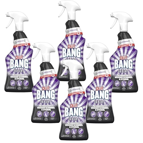 CILLIT BANG Expert Schwarze/Weißer Schimmelreiniger und Hygiene Wirkstoffe natürilchen Ursprungs 6 x 750 ml