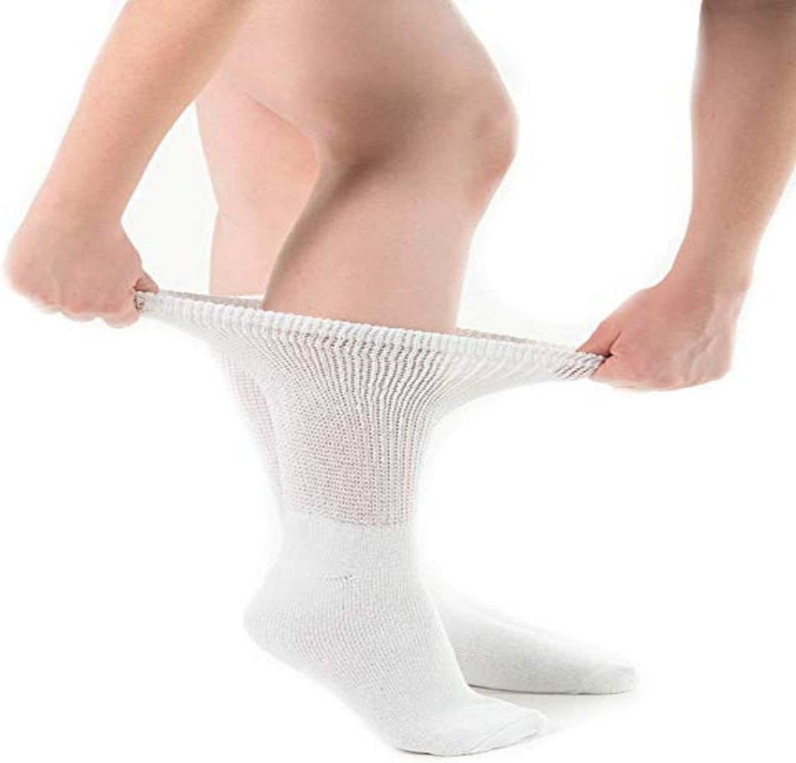 Comfort Finds Diabetic Crew, Breathable Cotton, Loose