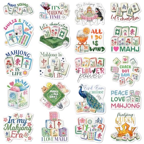 Imanes decorativos Mahjong Xuhal 20 piezas multicolor
