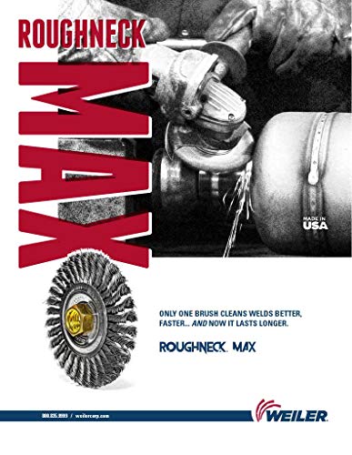 Weiler 13131 10,2 cm Roughneck Max Stringer Bead Wire Wheel, 0,1 cm Stahlfüllung, 5/8 Zoll-11 UNC Mutter (5 Stück)