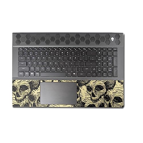 Image of MightySkins Carbon Fiber Skin Compatible with Alienware M18 R1 (2023) Full Wrap Kit - Inked Skulls | Protective, Durable Textured Carbon Fiber Finish | Easy to Apply & Change Styles | Made in The USA