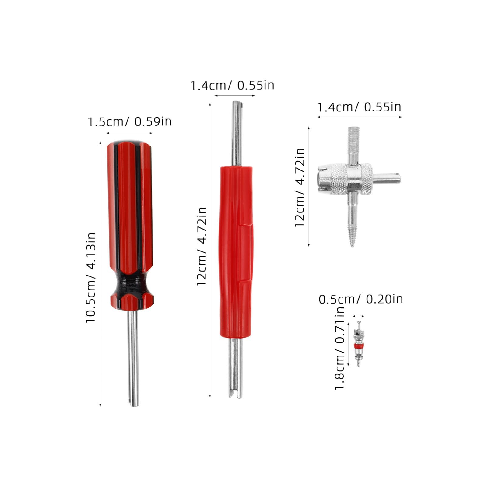 SOESFOUFU 1Set Tire Valve Stem Puller Tools Set Ergonomic Handle Valve Core Remover Easy Install Remove Valve Cores Compatible with Cars Trucks Motorcycles Portable Tire Repair Tool