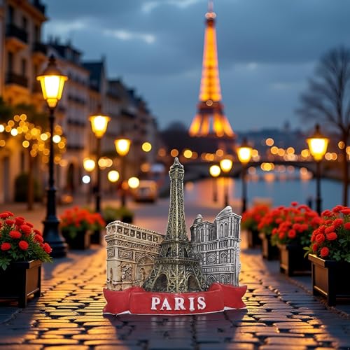 Imán Decorativo Torre 3D París Resina miniatura 4