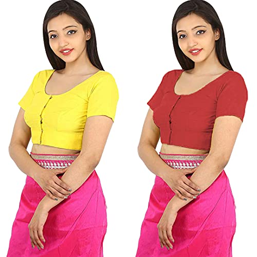 Image of Namita Women's Rubia Cotton Solid Half Sleeve Blouse