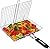 AIGMM Portable Stainless Steel BBQ Barbecue Grilling Basket for Fish ,Vegetables , Steak ,Shrimp, Chops and Many Other Food .Great and Useful BBQ Tool.