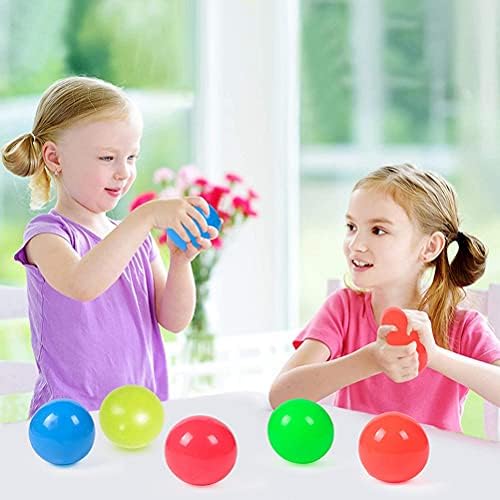 CLFYOU Globbles Sticky Balls,Ceiling Wall Balls Fidget Toys 8pcs Luminescent Decompress Stress Relief Balls for Kids and Adults