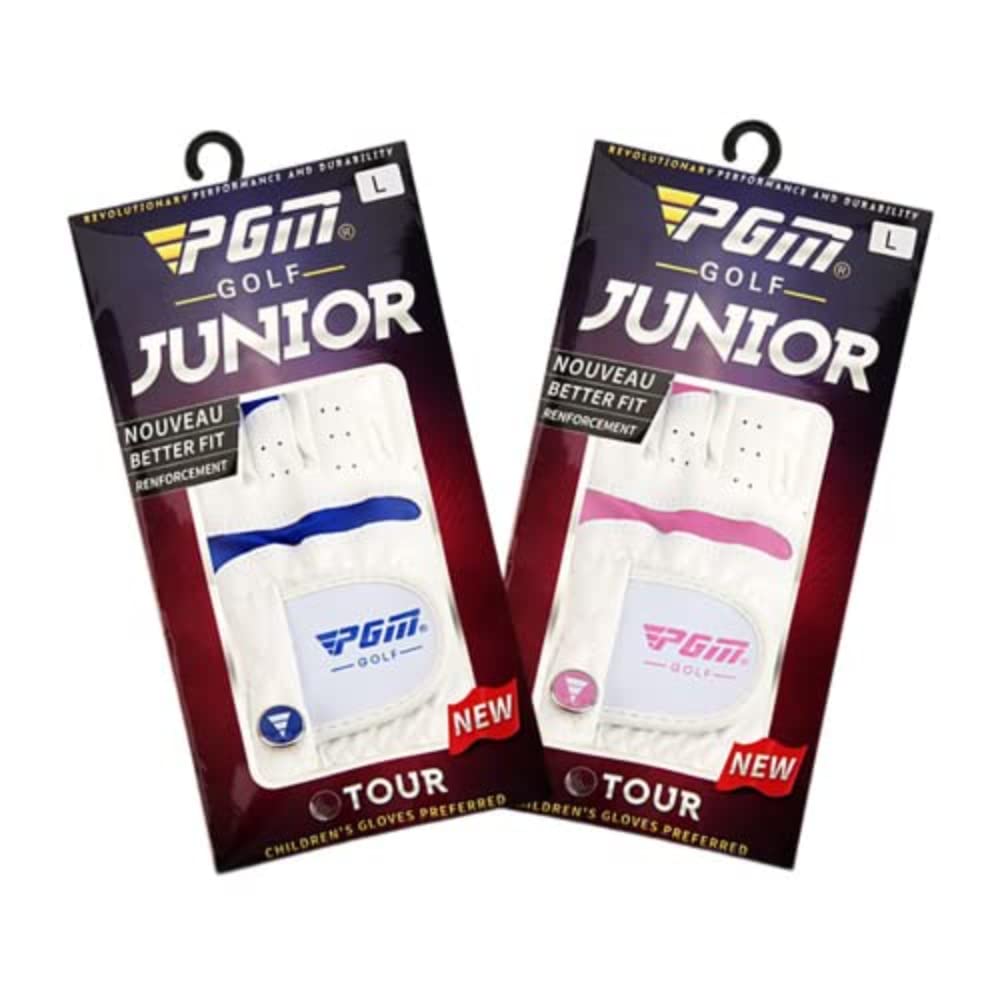 MEEEMKids 1 Pair Golf Gloves Cloth Anti-Slipping Gloves Left Hand and Right Handed Sports Gloves for Boys Girls