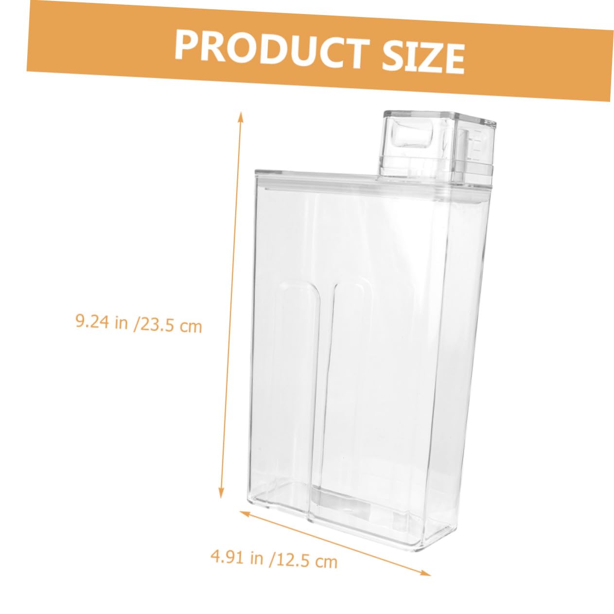 Dispenser per Detersivi Lavanderia 2 Pezzi in Pet Resistente e Antiperdite, Contenitore Trasparente Salvaspazio per Detersivo Liquido in Polvere la Casa