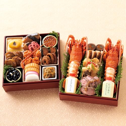 おせち 伊勢海老料理 中納言監修 おせち 煌めき 二段重 (約3〜4人前/18品/冷凍品) 2026 お節 御節 おせち料理 お節料理 御節料理 自宅用 イセエビ 伊勢えび 和食 和風 特選 高級 豪華 豪華爛漫 惣菜 詰め合わせ お取り寄せ