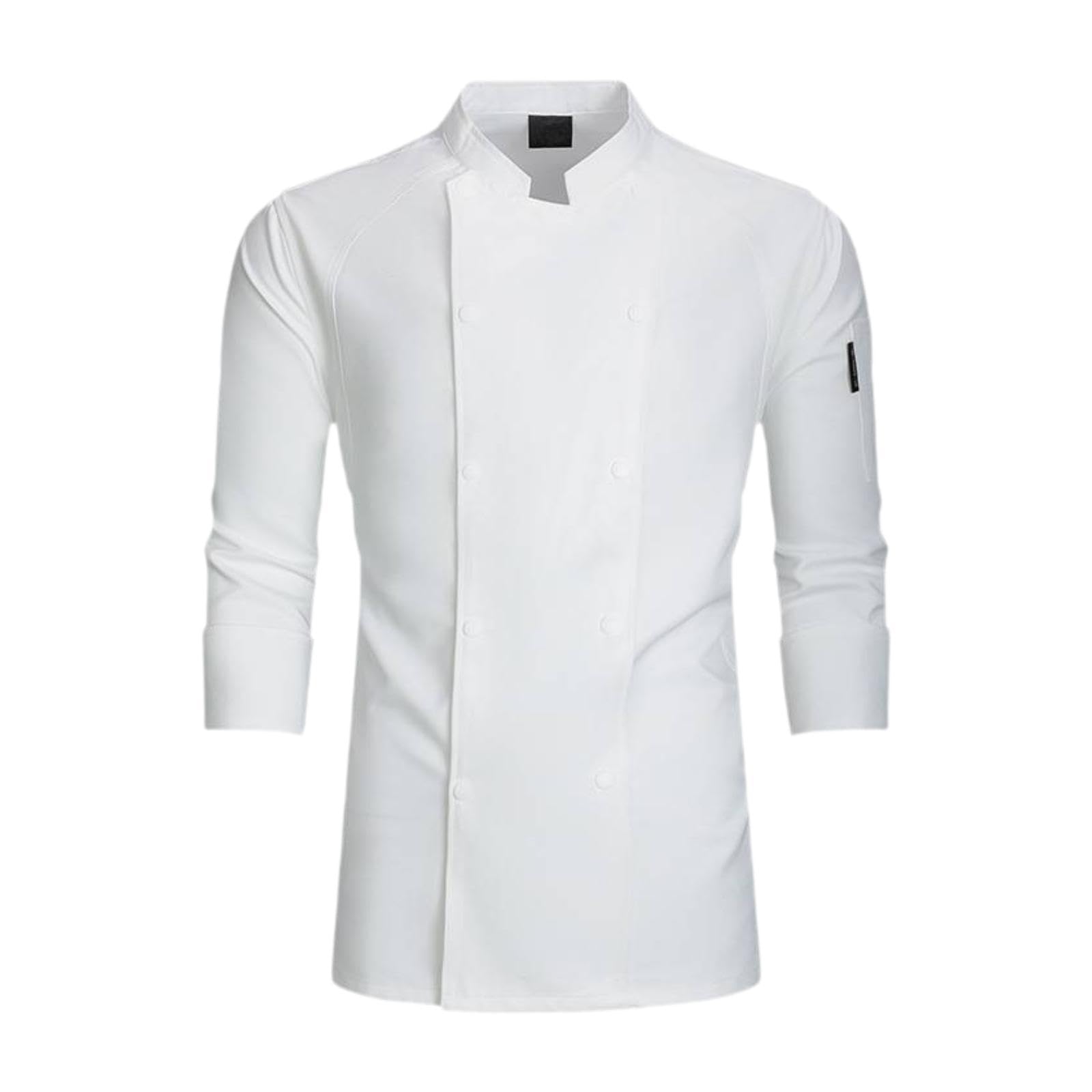 Deevoka Chef Coat for Men Women Comfortable Cooking Clothing Chef Clothes Chef Jacket, XXL