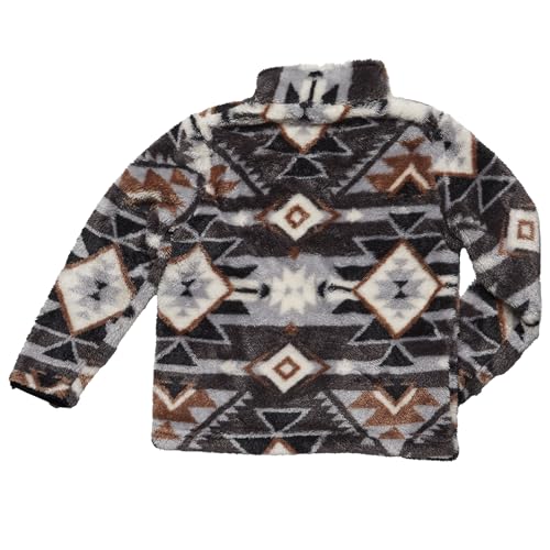 Youth "Hooey Fleece Pullover" Grey/Aztec4