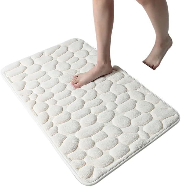 antideslizante Alfombrilla De Baño Con Relieve De Adoquines, Alfombras De Baño Antideslizantes En Lavabo, Alfombra De Suelo Lateral De Bañera,