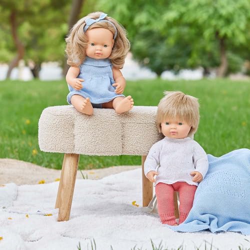 Image of Miniland Doll 15'' Caucasian Dirty Blond Girl (Box) - Made in Spain, Anatomically Correct, Quality
