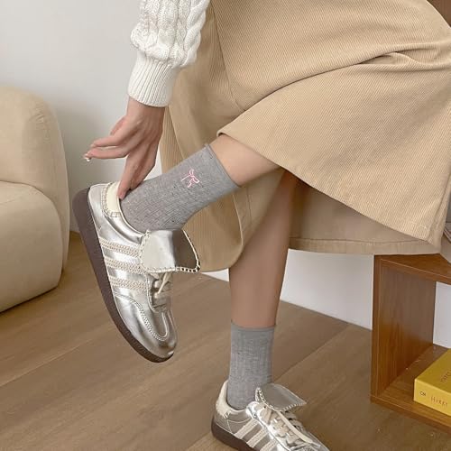 Yomutiur Womne’s Cotton Socks with Bow Embroidery - Your Best Partner for Comfort and Style2