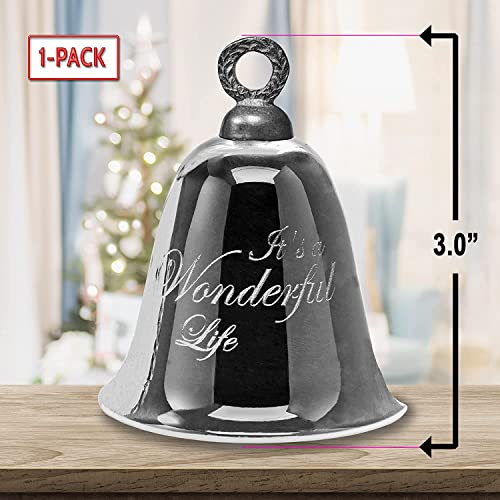 Bevin Bells It’s A Wonderful Life Silver Plate Christmas Tree Ornament #TOP1