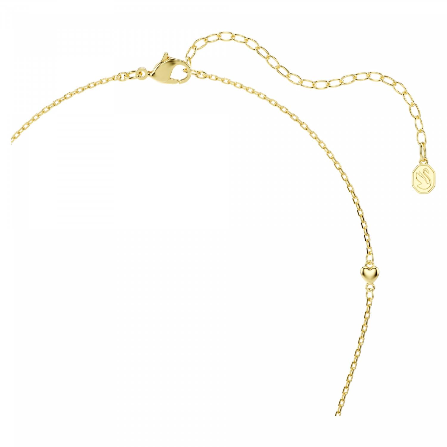 Swarovski Idyllia Anhänger, Verschiedene Schliffe, Herz, Weiß, Goldlegierungsschicht