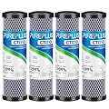 5 Micron 2.5" x 10" Whole House CTO Carbon Water Filter Cartridge Replacement for Under Sink Water Filter System, Dupont WFPFC8002, WFPFC9001, FXWTC, SCWH-5, WHEF-WHWC, WHCF-WHWC, AMZN-SCWH-5, 4Pack
