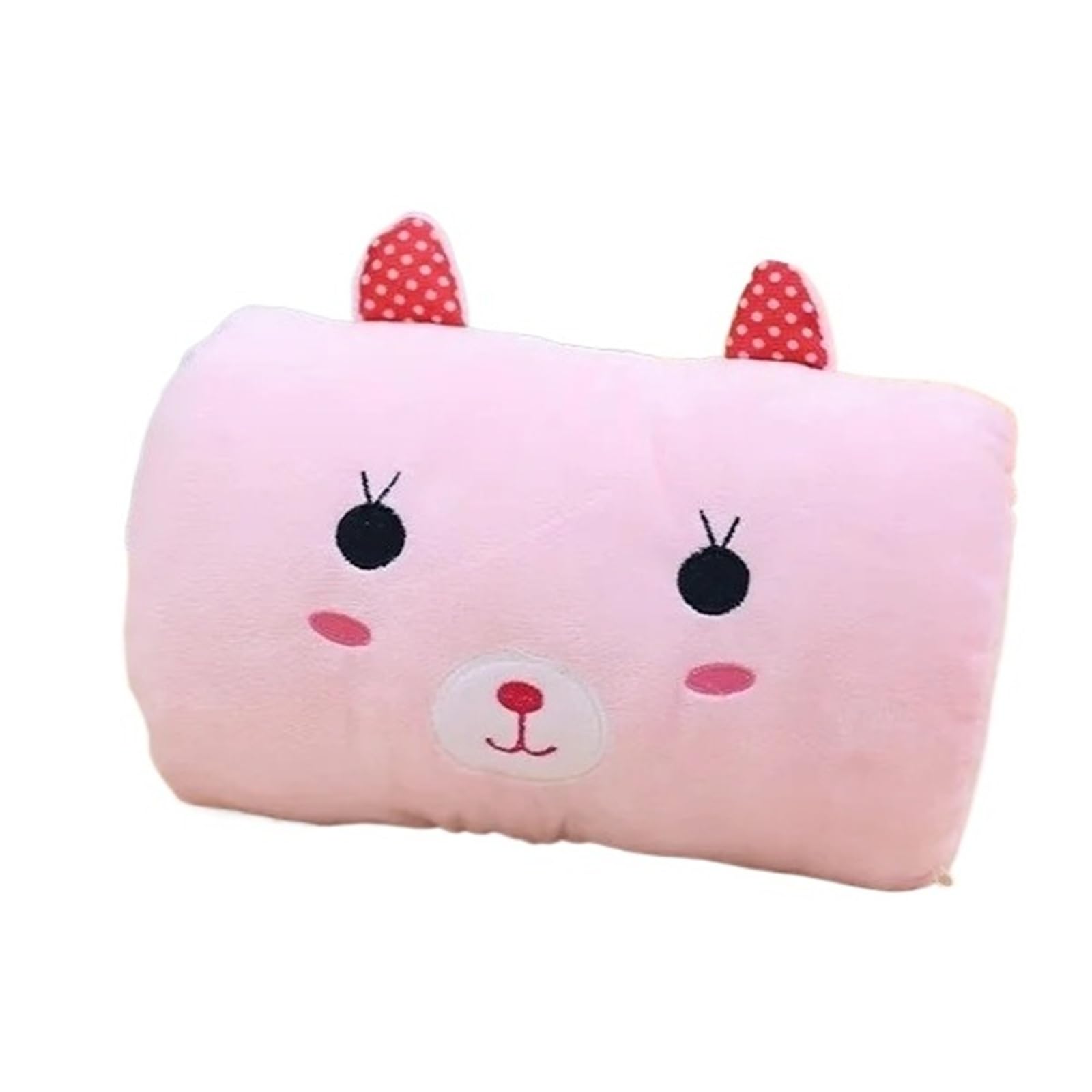 Almohada de invierno para niños, diseño de dibujos animados Suho, calentador de manos, almohada de brazo, regalo para niños (rosa)
