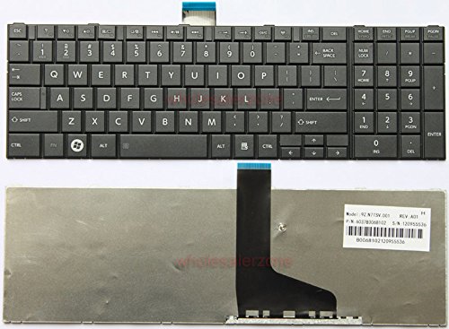 Acetronix Laptop Keyboard for Toshiba Sattelite C850, Black