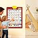 2025 New Talking Wall Chart for Kids English and Spanish Learning Posters Electronic Interactive Alphabet Wall Chart with Songs, Numbers, Animal Words & Piano for Ages 1-6 Language Learning