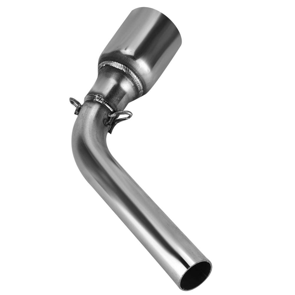 KIMISS Tuyau Central D'échappement Moto Adaptateur de Connexion de Tuyau Intermédiaire en Acier Inoxydable pour MSX125 2013-2015,Argent