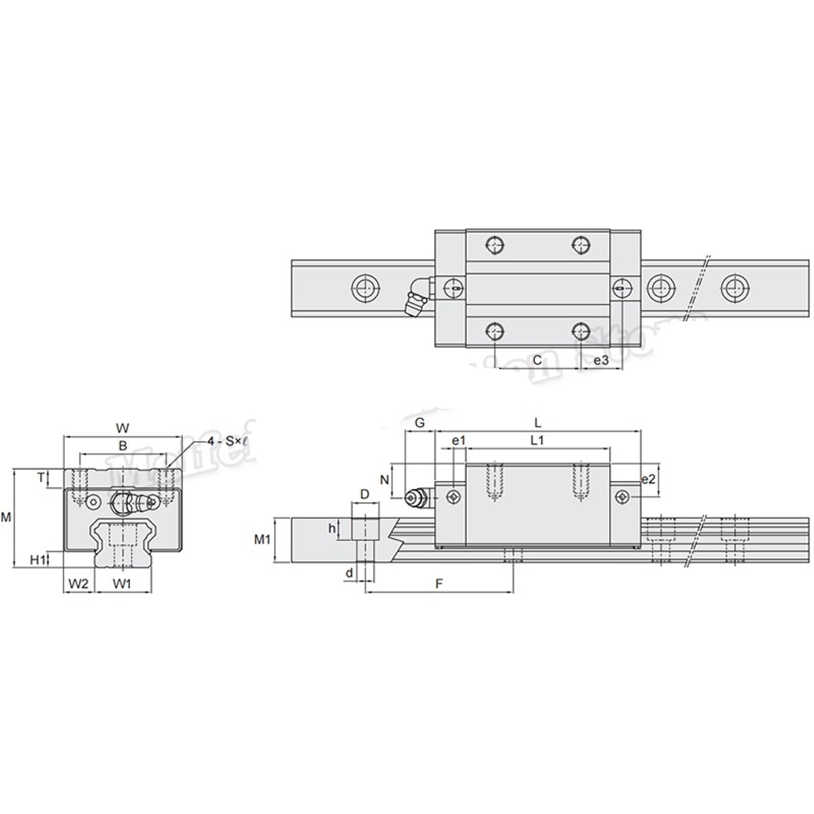 LMG15H LMG15H LMG15 prowadnica liniowa, wózek prowadzący LMG 15H, 1 szt