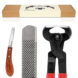 Professional Farrier Tool Kits Hoof rasp hoof Nippers hoof Knife 3 in 1 for Farriers, Veterinarians, and Horsemen