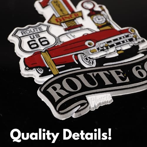 Imán decorativo Route 66 para refrigerador rectangular miniatura 5