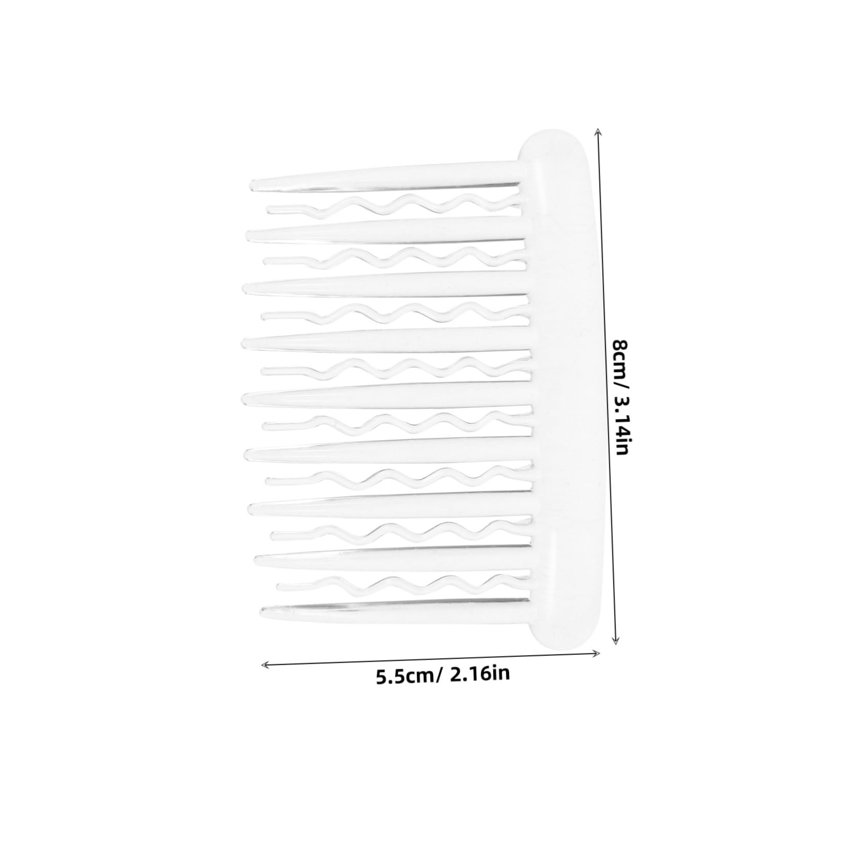 PartyKindom 10PCS Elegant Side Hair Combs for Women Non Slip French Twist Hair Styling Accessories for Weddings Everyday Use Fine Tooth Design Transparent Color