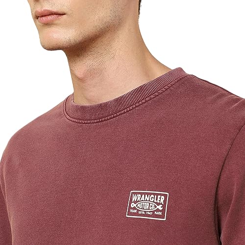 Image of Wrangler Men's Back Print Black Sweatshirt (Regular)