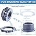 Outus 2 Inch PVC Bulkhead Fitting Water Tank Connector for Rain Barrels, Aquariums, Ponds or Water Tanks