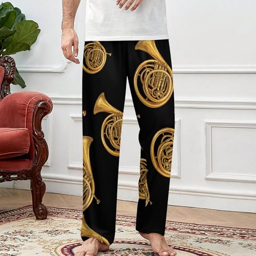 French Horn Soft Pajama Pants Casual Lounge Pants Joggers Pj Bottoms with Pockets for Men Women3
