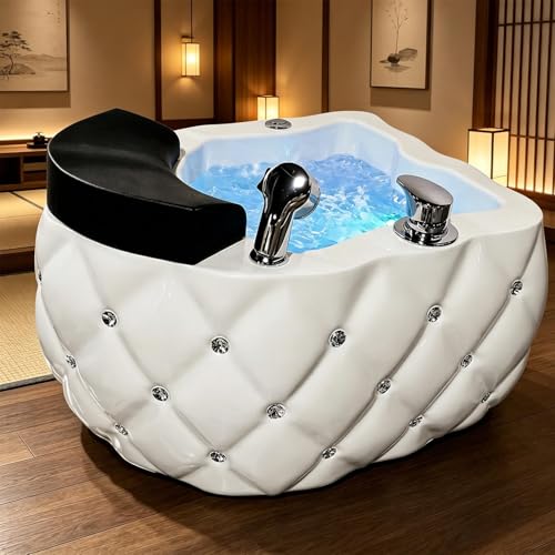 Masajeador Spa para Pies con Luz LED y Drenaje Automático