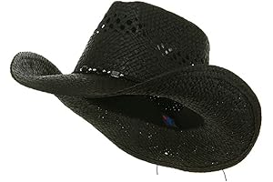 Black Straw Cowboy Hat: MG Women's Outback Toyo